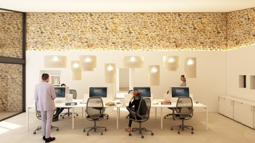 GIRO interiors | Estudio de interiorisme en Girona, Oficinas Solventa6 en Aiguaviva. Girona