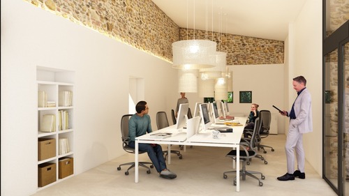 GIRO interiors | Estudio de interiorisme en Girona, Oficinas Solventa6 en Aiguaviva. Girona