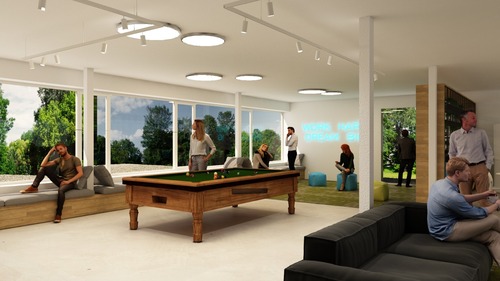 GIRO interiors | Estudio de interiorisme en Girona, Oficinas Solventa6 en Aiguaviva. Girona