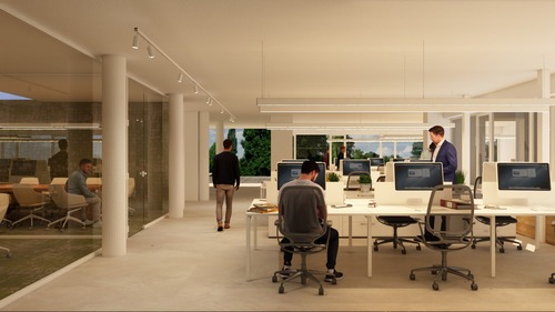 GIRO interiors | Estudio de interiorisme en Girona, Oficinas Solventa6 en Aiguaviva. Girona