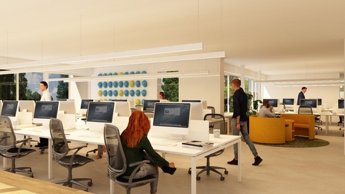 GIRO interiors | Estudio de interiorisme en Girona, Oficinas Solventa6 en Aiguaviva. Girona